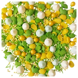 Posypka na tort 50g jajeczka cukrowe królik perełki beziki mix dekoracje świąteczne Wielkanoc