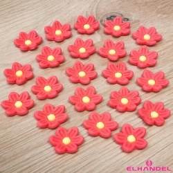 Kwiaty na tort 100 sztuk kwiat cukrowy czerwony dekoracje urodzinowe komunia wesele