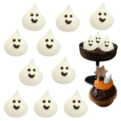 Posypka cukrowa na tort halloween duch bezowy na babeczki duszki białe 10 szt