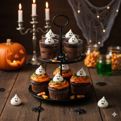 Posypka cukrowa na tort halloween duch bezowy na babeczki duszki białe 10 szt