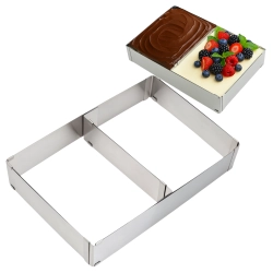 Rant do tortu regulowany forma do ciasta separator kwadrat prostokąt wysokość 5 cm