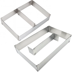 Rant do tortu regulowany forma do ciasta separator kwadrat prostokąt wysokość 5 cm