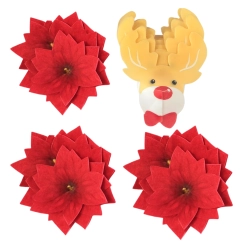 Dekoracje waflowe Gwiazda Betlejemska renifer opłatek święta Boże Narodzenie 27 sztuk