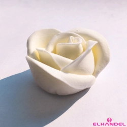 Kwiaty na tort róża cukrowa 1 sztuka kwiat biały dekoracje urodzinowe wesele