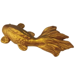 Figurka cukrowa na tort złota rybka dekoracja urodzinowa dla wędkarza