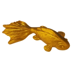 Figurka cukrowa na tort złota rybka dekoracja urodzinowa dla wędkarza