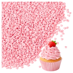 Posypka cukrowa na tort serce serduszka na walentynki różowe 3mm 1kg