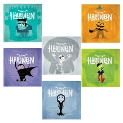 Serwetki jednorazowe na halloween Monsters Potwory 12 szt