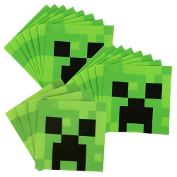 Serwetki papierowe minecraft piksele gra dekoracje urodzinowe ozdoby na stół 20 sztuk