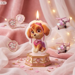 Świeczka na tort Skye 2D Paw Psi Patrol figurka urodzinowa party dekoracja