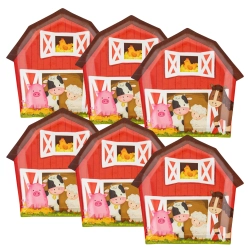 Talerzyki papierowe 6 sztuk farma zwierzęta dekoracje urodzinowe ozdoby na stół