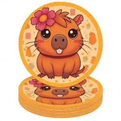 Talerzyki jednorazowe papierowe kapibara 6szt