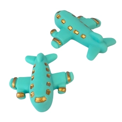 Figurka cukrowa na tort samoloty na roczek baby shower urodziny turkusowy 2 szt