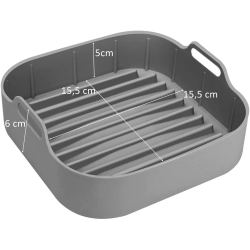 Wkład silikonowy do frytkownicy beztłuszczowej AIR FRYER forma koszyk do pieczenia wielorazowy