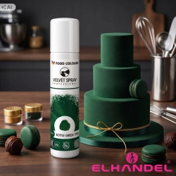 Barwnik spożywczy 100ml jadalny zamsz w spray zielony ozdoby velvet i rękaw cukierniczy