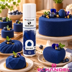 Barwnik spożywczy 250ml jadalny zamsz w spray niebieski ozdoby velvet i rękaw cukierniczy