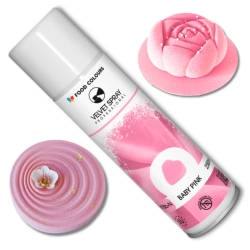 Barwnik spożywczy zamsz w sprayu różowy jadalny velvet 250ml