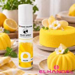 Barwnik spożywczy 100ml jadalny zamsz w spray żółty ozdoby velvet i rękaw cukierniczy