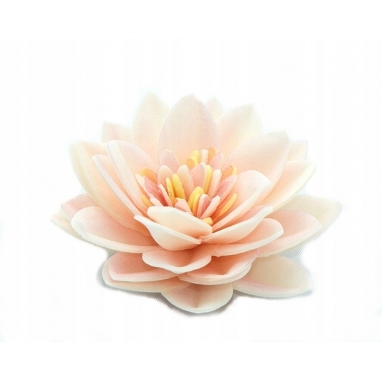 Kwiat lotosu waflowy kolor ecru do dekoracji tortu 1 szt