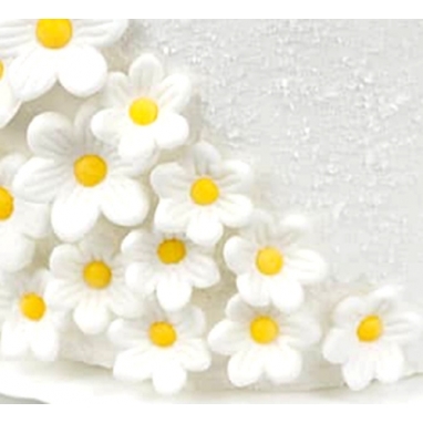 Prymulki cukrowe biały do dekoracji tortu 10 szt