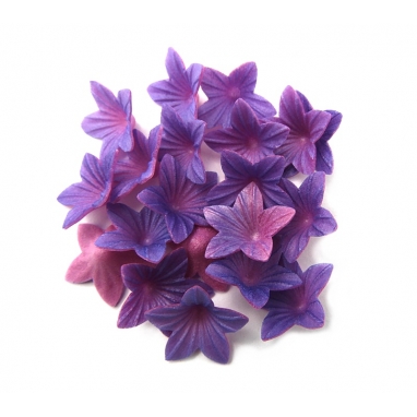 Kwiaty waflowe mini 20 sztuk fioletowe