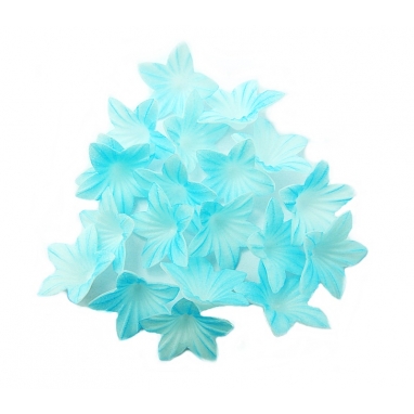 Kwiaty waflowe mini 100 sztuk niebieskie