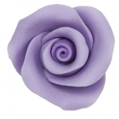 Róża cukrowa fioletowa mercedes do dekoracji tortu 1 szt