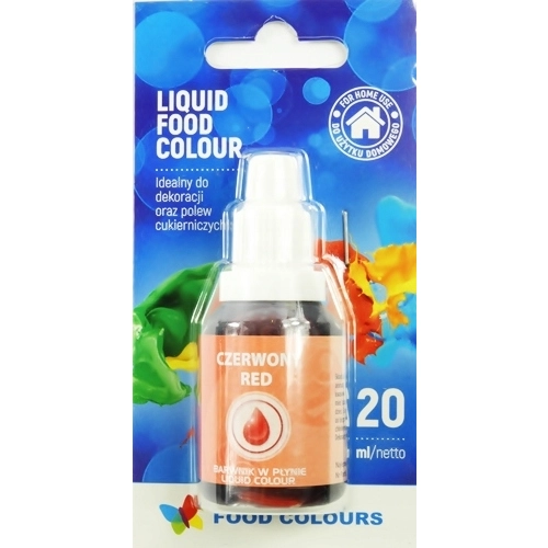 Barwnik spożywczy w płynie kolor czerwony 20 ml