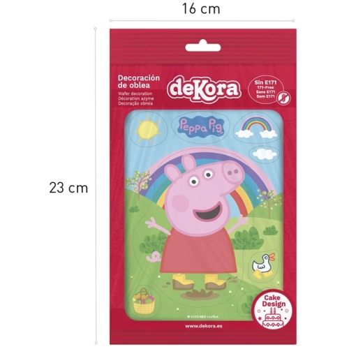 Opłatek na tort ŚWINKA PEPPA ozdoba DEKORACJA  TORTU CIASTA postacie 8el