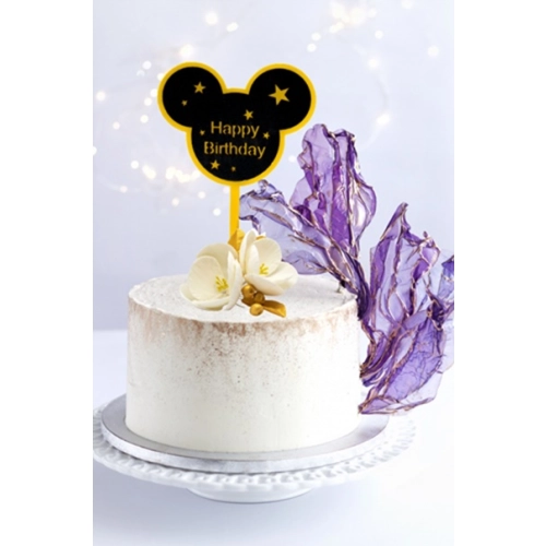 Topper ozdoby na tort napis Happy Birthday Myszka Miki dekoracje urodzinowe