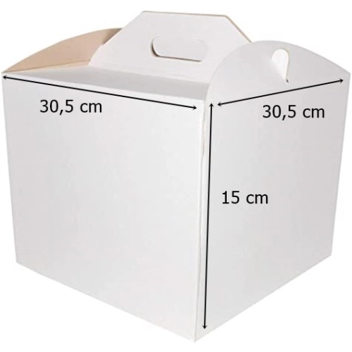 Pudełko na ciasto chrzest wesele komunia karton na tort opakowanie 30,5x30,5x15cm