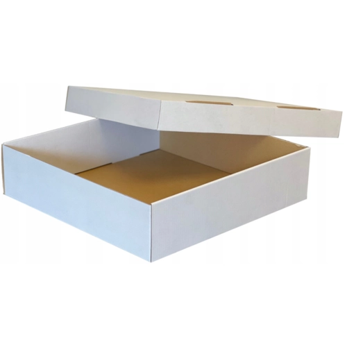 Pudełko na ciasto pączki donut karton na tort opakowanie chrzest wesele biały 5 sztuk 30x30x10