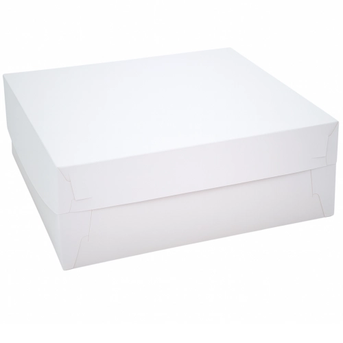 Pudełko na ciasto 10 sztuk opakowanie karton na tort chrzest wesele biały 32x32x14