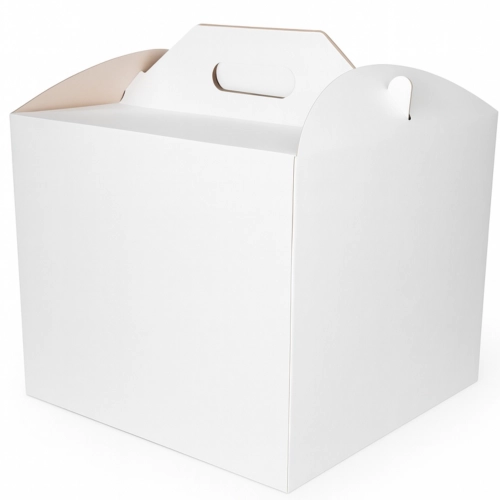 Pudełko na ciasto opakowanie karton na tort chrzest wesele biały 35x35x15 zestaw 5 sztuk