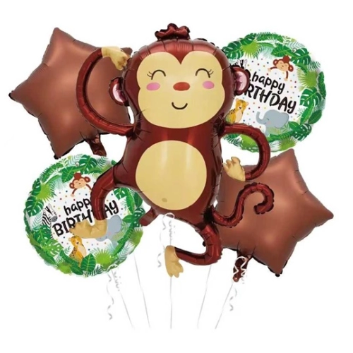 Balon foliowy małpka urodziny zoo