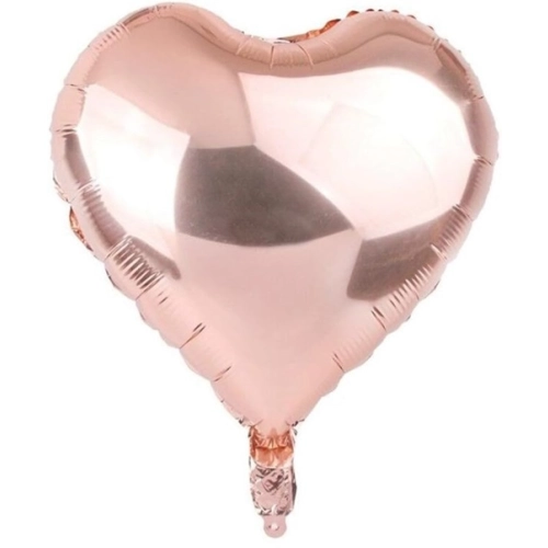 Balon foliowy serce dekoracja hel różowy złoty