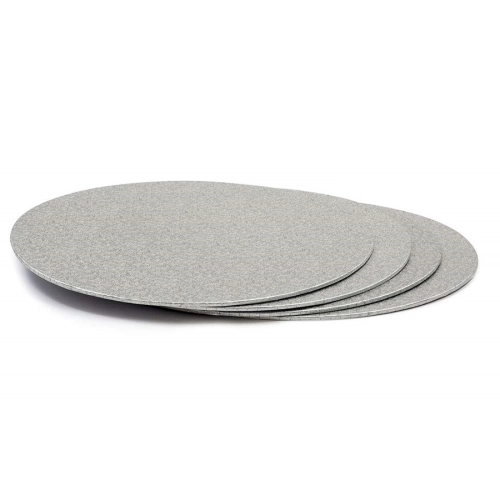 Podkład pod tort okrągły 30 cm srebrny podkładka pod ciasto trwały sztywny