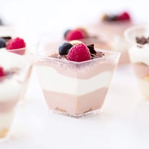 Pucharki plastikowe do deserów przekąsek monoporcji 60ml