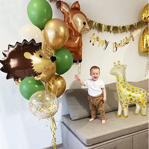 Balon foliowy żyrafa baloniki urodziny mix konfetti