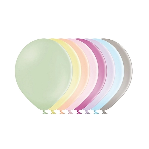 BALONY PASTELOWE KOLOROWE MIX NA URODZINY 50 SZT