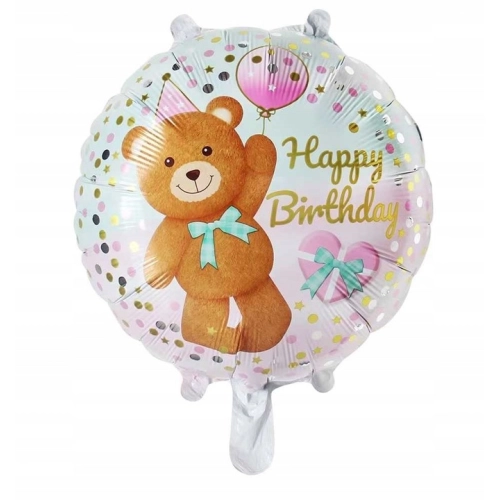 Balon foliowy urodziny miś