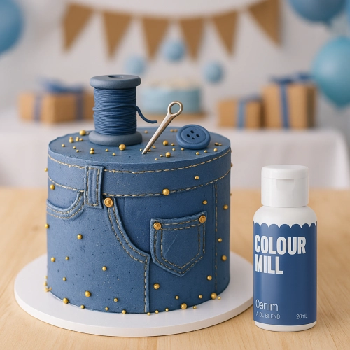 Barwnik olejowy do mas tłustych kremu czekolady niebieski denim colour mill 20ml