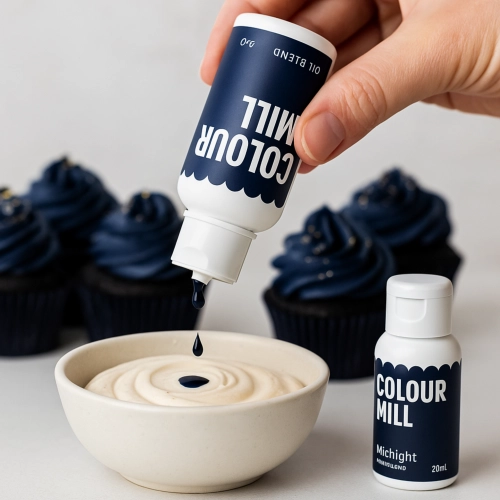 Barwnik olejowy do mas tłustych kremu czekolady granatowy midnight colour mill 20ml
