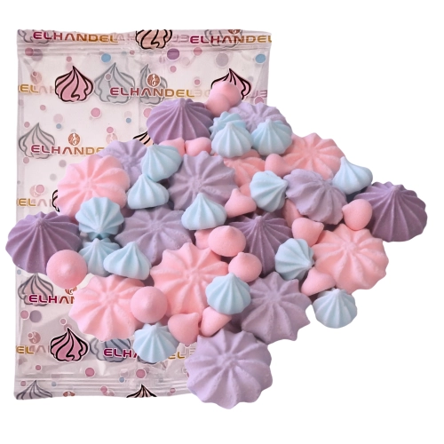 Posypka ozdoby na tort bezy dekoracje urodzinowe kolorowe beziki mix 50g