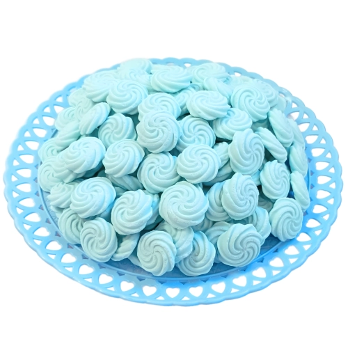 Posypka na tort bezy cukrowe niebieskie ozdoby dekoracje urodzinowe 500g 120szt