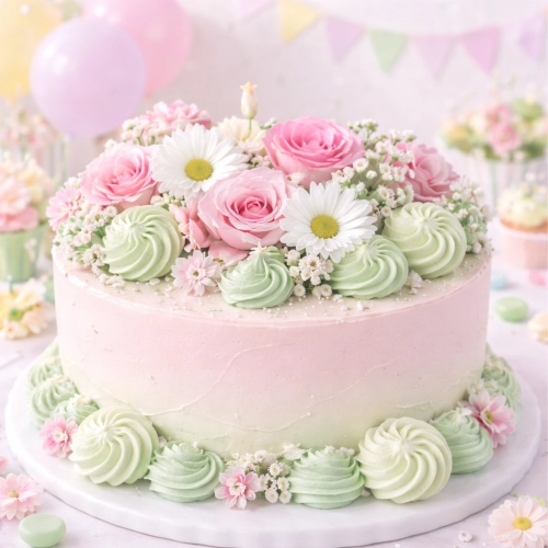 POSYPKA CUKROWA na tort BEZY BEZIKI dekoracje URODZINY zielony OZDOBY 10szt