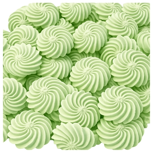 POSYPKA CUKROWA na tort BEZY BEZIKI dekoracje URODZINY zielony OZDOBY 10szt