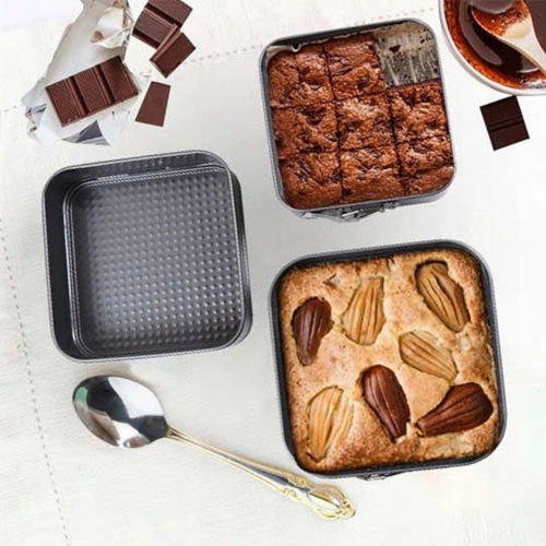 Blacha do pieczenia tortownica kwadratowa zestaw blach 3 sztuki