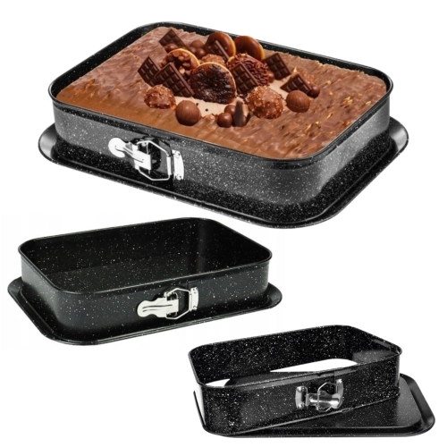 Blacha do pieczenia tortownica prostokątna keksówka zestaw 2 sztuk