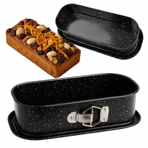 Blacha do pieczenia tortownica prostokątna keksówka zestaw 2 sztuk